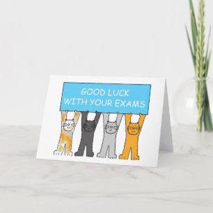 Carte Bonne chance avec vos examens Cartographie Chats