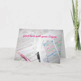 Carte Bonne chance avec votre degré