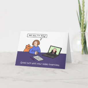 Carte Bonne Chance Avec Votre Interview Vidéo