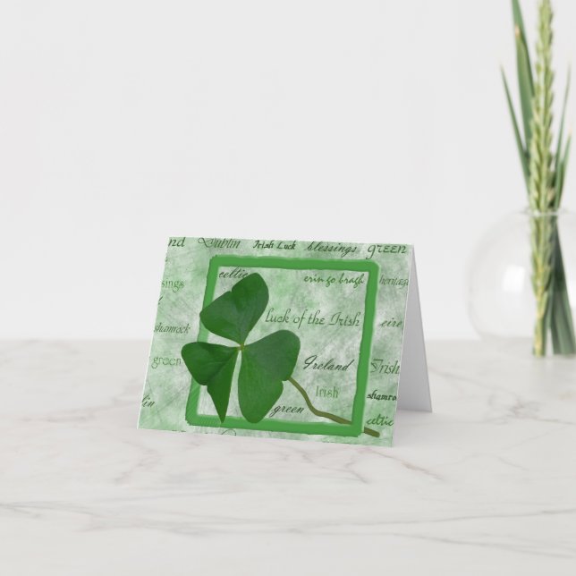 Carte Bonne chance irlandaise (Devant)