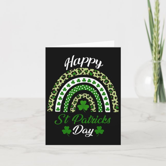 Carte Bonne chance Jour de la Saint Patrick Rainbow Jour (Devant)