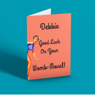 Carte Bonne chance pour l'hystérectomie Funny Vintage