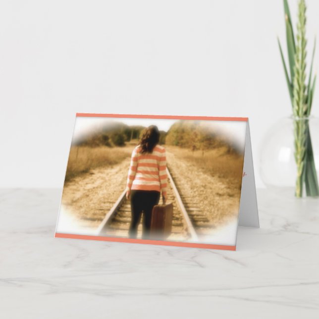 Carte Bonne chance pour votre nouveau voyage (Devant)