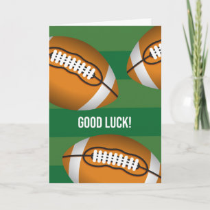 Carte Bonne chance sur votre terrain de football et ball