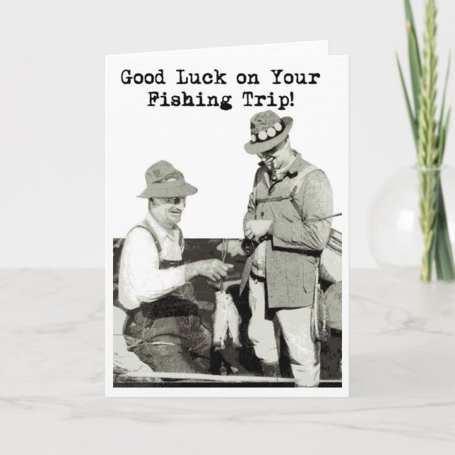 Carte Bonne chance sur votre voyage de pêche (Devant)
