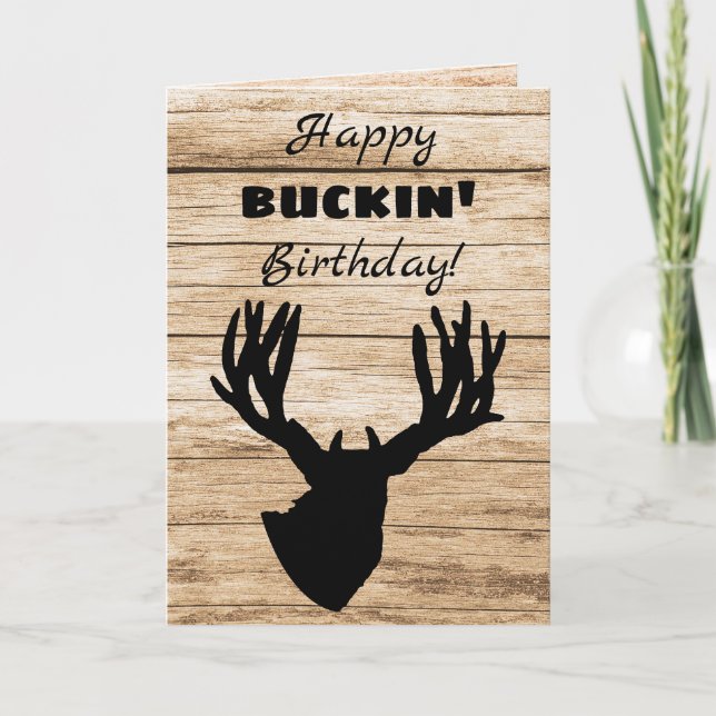 Carte Bonne Chasse d'anniversaire Buckin (Devant)