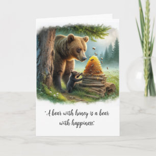 Carte Bonne citation d'ours de miel