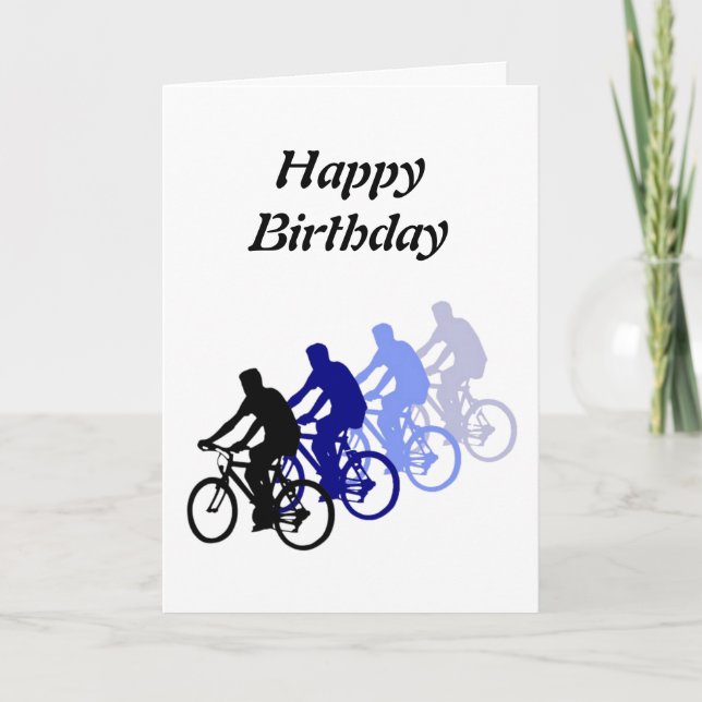 Carte Bonne conception du vélo d'anniversaire (Devant)