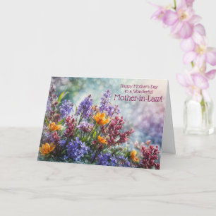 Carte Bonne fête à une belle-mère avec une jolie fleur