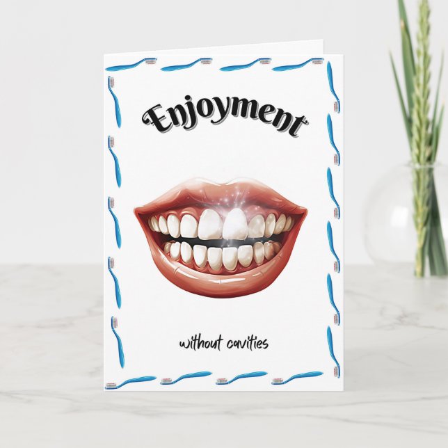 Carte Bonne fête d'anniversaire Dentist Salutation (Devant)