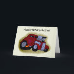 Carte Bonne fête d'anniversaire Voiture Brother<br><div class="desc">Une caricature de Willy's de 1939. Parfait pour un frère qui aime les vieilles voitures.</div>