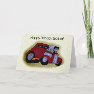 Carte Bonne fête d'anniversaire Voiture Brother