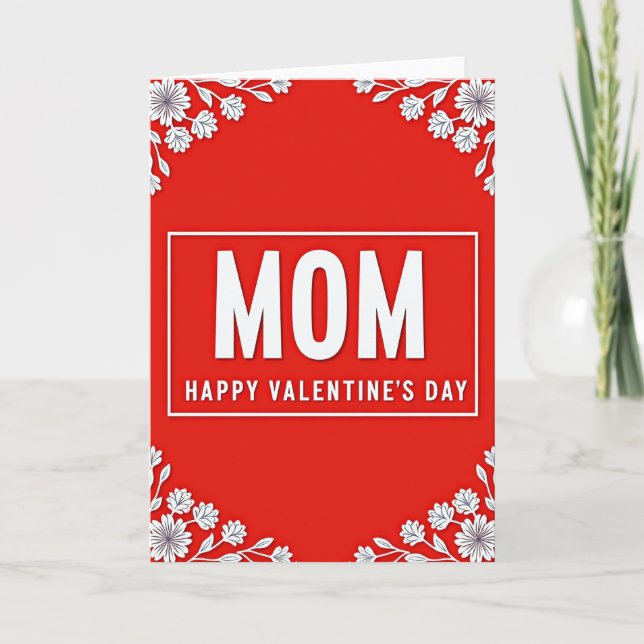 Carte Bonne Fête de la Saint-Valentin Maman (Devant)