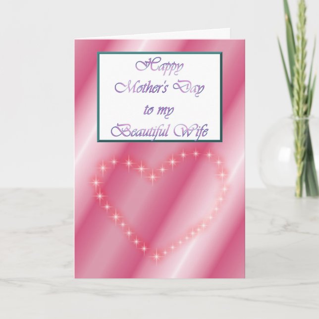 Carte Bonne fête des mères à la femme du mari (Devant)