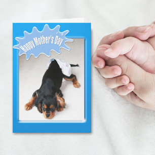 Carte Bonne fête des mères à la nouvelle maman couche Ca