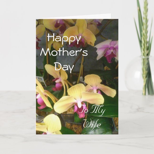 Carte Bonne fête des mères à ma femme (Devant)