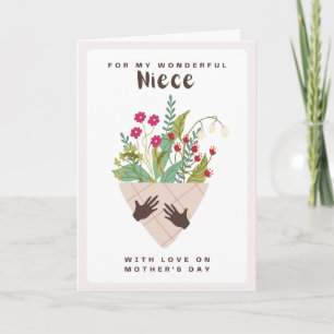 Carte Bonne Fête des mères à ma nièce Fête des mères Flo