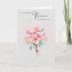 Carte Bonne Fête des mères à ma nièce Fête des mères Gri