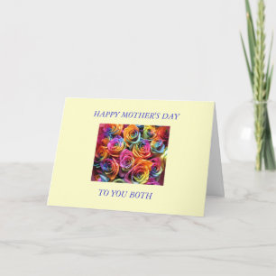 Carte Bonne fête des mères à mes deux mères