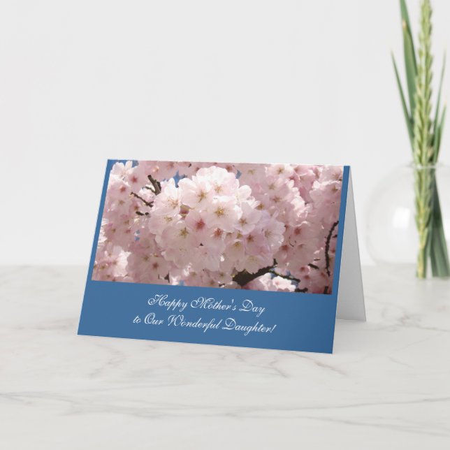 Carte Bonne fête des mères à notre merveilleuse fille !  (Devant)