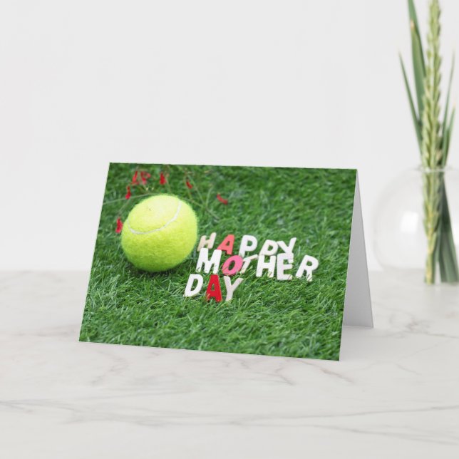 Carte Bonne fête des mères au joueur de tennis (Devant)