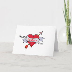 Cartes De Vœux Tatouage Coeur Zazzle Fr