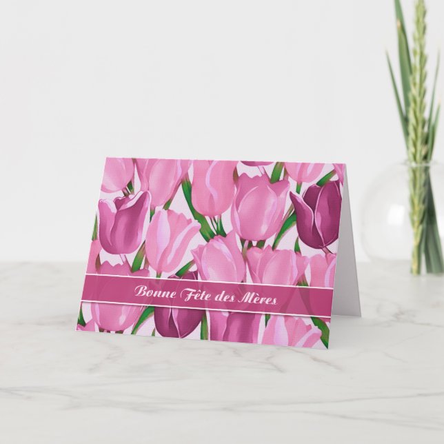 Carte Bonne Fête des Mères en français (Devant)
