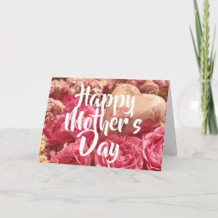 Carte Bonne fête des mères Roses du coeur