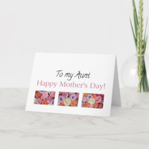 Carte Bonne fête des mères, roses pastel mélangés pour t