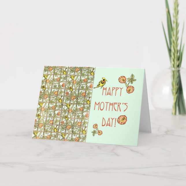 Carte Bonne fête des mères William Morris Imprimer (Devant)