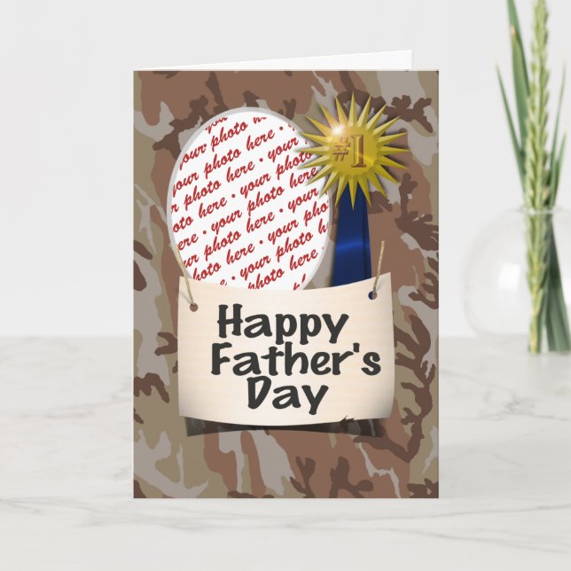 Carte Bonne Fête des pères à mon papa #1 (Devant)