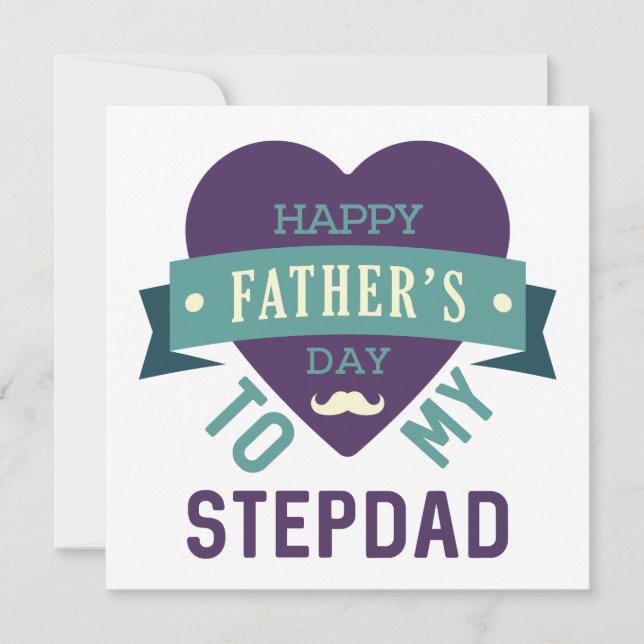 Carte Bonne Fête des pères à mon Stepdad // Blank (Devant)