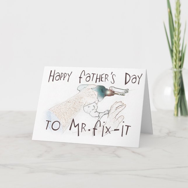 Carte Bonne Fête des pères au Handyman ! (Devant)