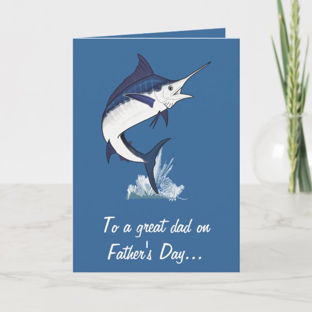 Carte Bonne Fête des pères avec Marlin (Devant)