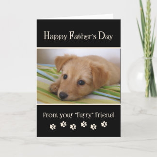 Carte Bonne Fête des pères du chien - photo