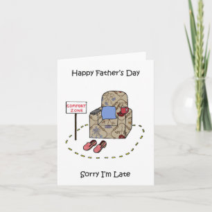 Carte Bonne Fête des Pères en retard
