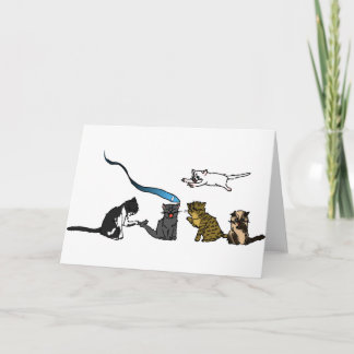 Carte Bonne Fête des pères Kitty Greeting Card