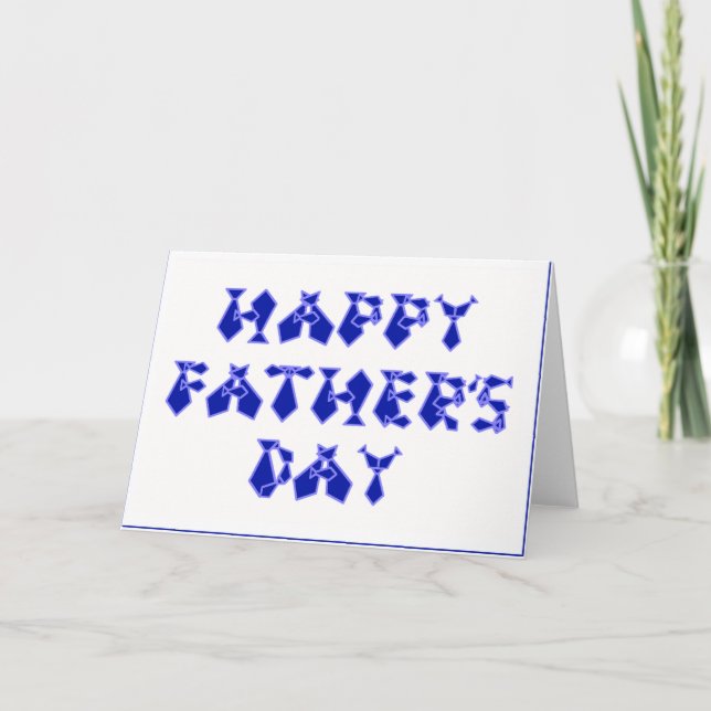 Carte Bonne Fête des pères Lettre de police bleu marine  (Devant)