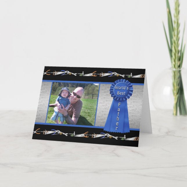 Carte Bonne Fête des pères - meilleur père du monde - co (Devant)