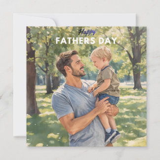 Carte Bonne Fête des Pères – Papa et les enfants, 