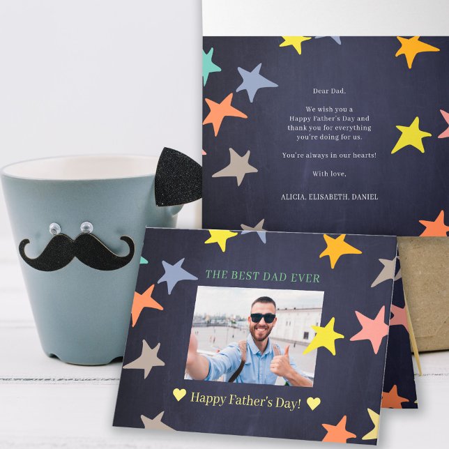 Carte Bonne Fête des pères photo personnalisée meilleur  (Créateur téléchargé)