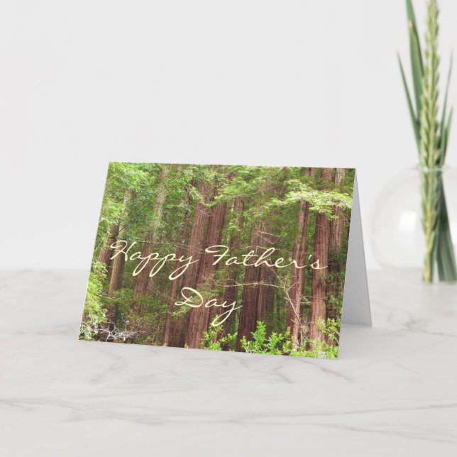 Carte Bonne Fête des pères Redwood Trees Card (Devant)