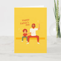 Bonne Fête des pères Relaxante Music Greeting Card
