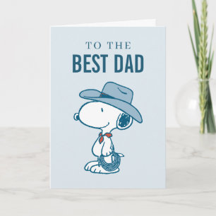 Carte Bonne fête des pères Snoopy papa cowboy