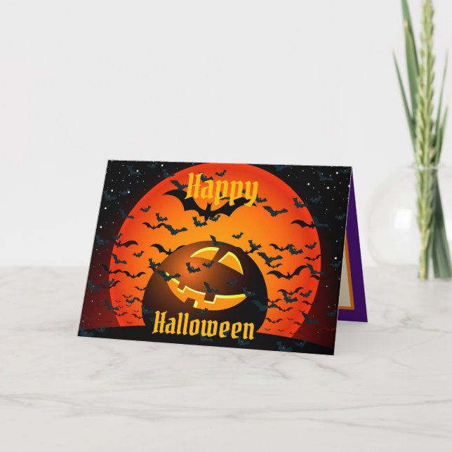 Carte Bonne fête d'Halloween (Devant)