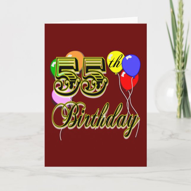 Carte Bonne fête du 55e anniversaire (Devant)
