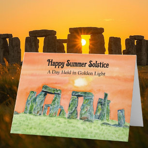Carte Bonne fête du solstice d'été Stonehenge
