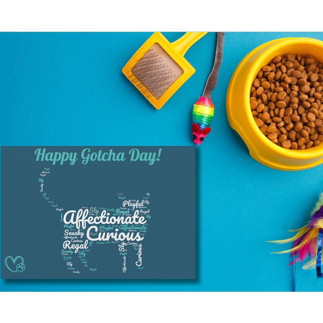 Carte Bonne Gotcha Day Pet Cat Card (Créateur téléchargé)