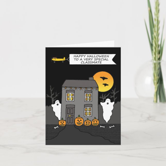Carte Bonne Halloween à la camarade de classe (Devant)