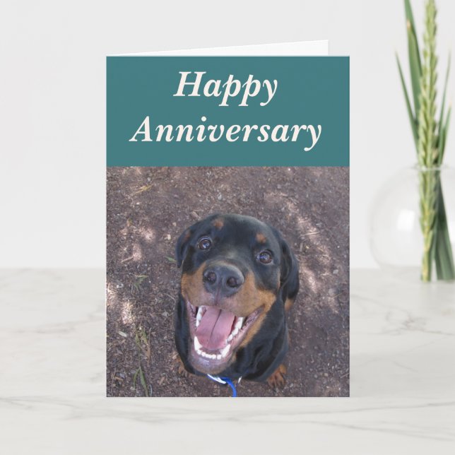 Carte Bonne Heidi Rottweiler Anniversaire Card (Devant)